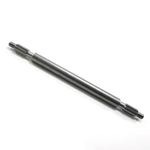 Black metal bracket with multiple holes on a white background
