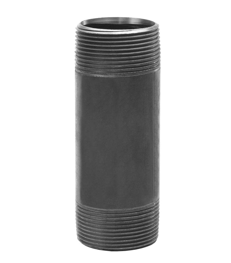 SEAL FAST NB12040 4 Inch Black Steel Threaded Nipple 4 Inch Length Durable Steel Plumbing Pipe Fitting