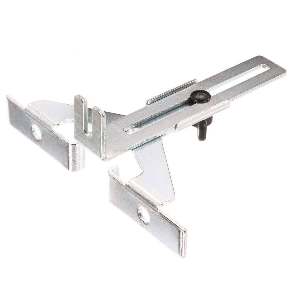 Steel straight guide attachment included with the Makita RT0701C 1-1/4 HP compact router kit, designed with an adjustable slotted arm for making precise parallel cuts in woodworking projects.