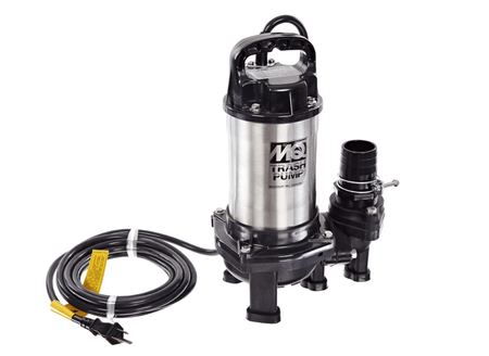 Multiquip PX400 Electric Submersible Trash Pump with Single Phase Motor, 1/2 HP, 72 GPM, 2" Suction & Discharge.