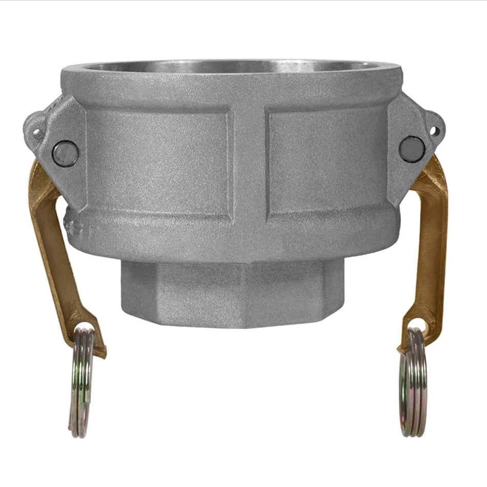Seal Fast Aluminum Reducing D Cam & Groove Coupling Female Coupler with Female NPT Thread Leak-Resistant 3"x2" and 4"x3" Sizes