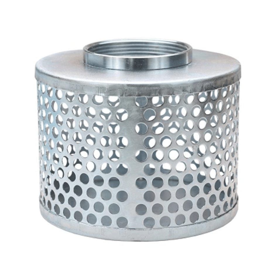 SealFast Round Hole Strainers zinc plated steel cylindrical strainer with multiple round holes for filtration use