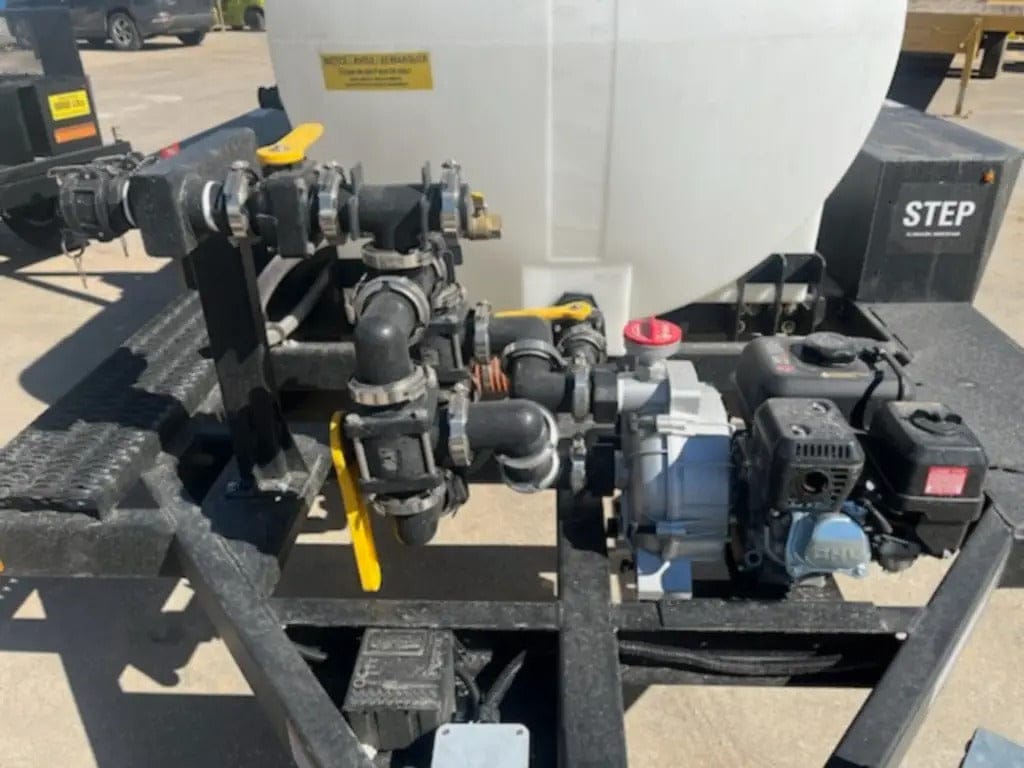 A detailed profile of the CRX210 engine and semi-trash pump assembly, showing the heavy-duty plumbing connections and industrial-grade components built for demanding job site conditions.