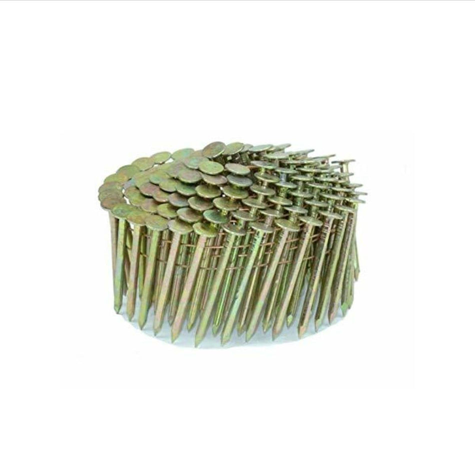 SpotNails CRN10G 1-1/4 Inch Galvanized Coil Roofing Nails 11 Gauge 7200 Count 15 Degree Wire Collation for Asphalt Shingles Siding and Underlayment