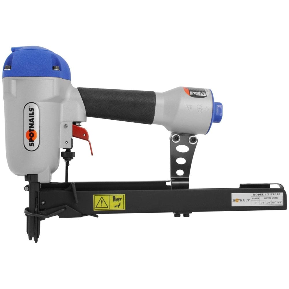 A side profile studio shot of the SpotNails X1C1016 corrugated fastener stapler.