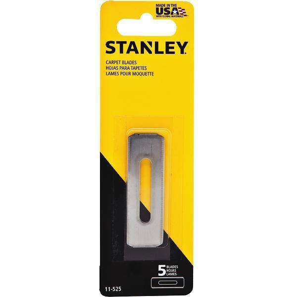 Stanley 11-525 5-pack carded carpet knife replacement blades designed for quick installation in commercial floor trimmers.