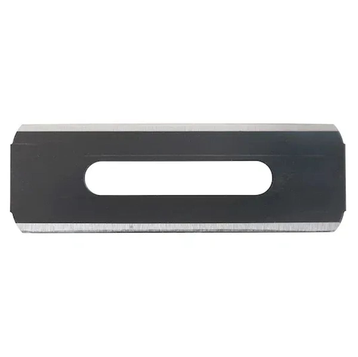 Stanley 11-530 high-carbon steel carpet knife blade showing reversible double cutting edges for efficient floor covering installation.