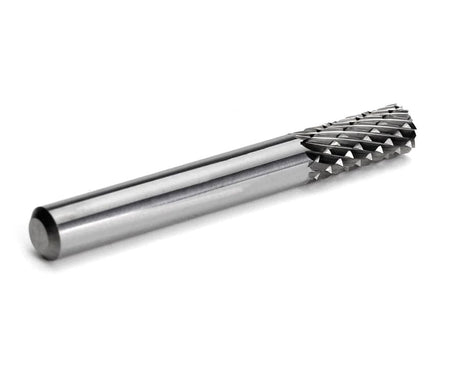 A full-length studio shot of the UCT Gem Carbide SA1 cylindrical burr.