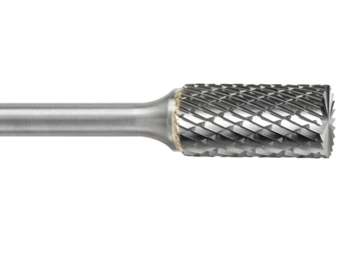 Metal burr tool on a white background