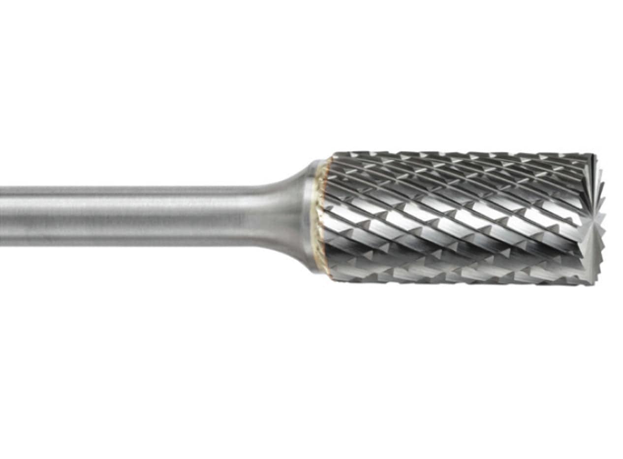 Metal burr tool on a white background
