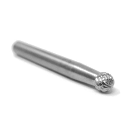 A three-quarter angle studio shot of the UCT Gem Carbide SD-1 ball-shaped burr.