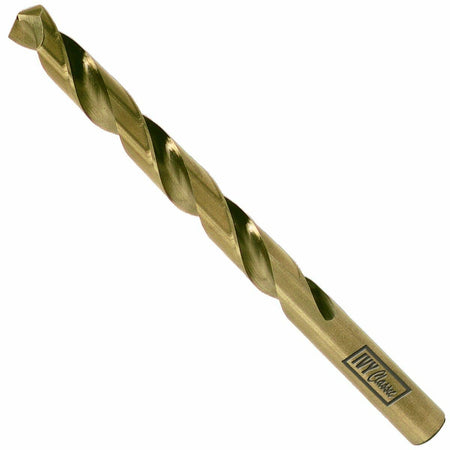 A single gold-finished Cobalt Steel jobber length drill bit, showing the flutes and the $7/64$ inch tip.