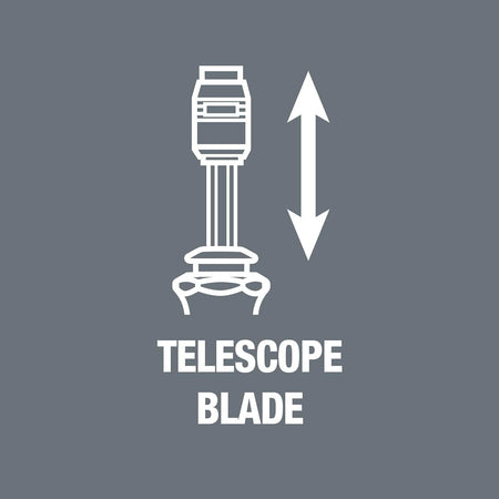 Technical icon illustrating the telescope blade function of the Wera Kraftform Kompakt series, indicating the adjustable and retractable nature of the bayonet blade.