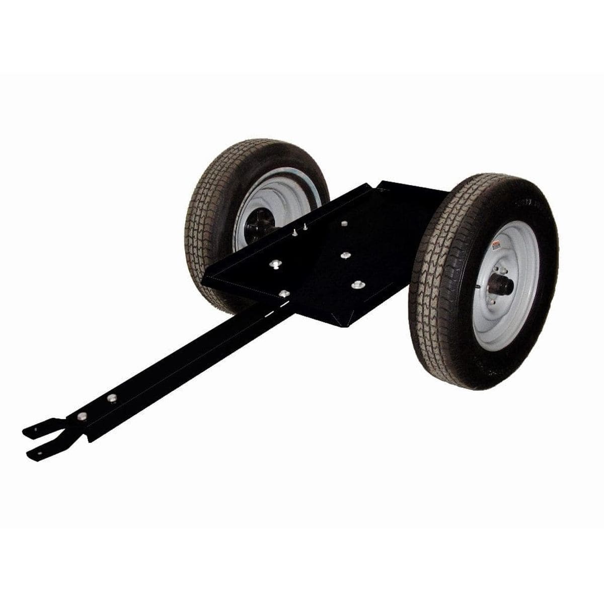 A high-angle studio shot of the Winco TDM80 2-wheel PTO generator trailer.