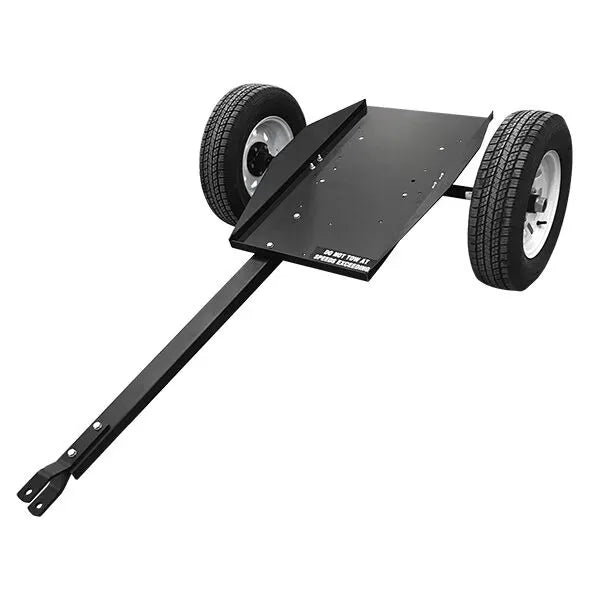 A three-quarter studio shot of the Winco TDM80 2-wheel PTO generator trailer.