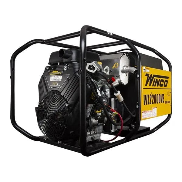 Winco WL22000VE-03/C Big Dog Industrial Portable Generator 19000W Running 22000W Starting Watts Briggs Vanguard 993cc Engine Anderson Full Power Receptacle Electric Start