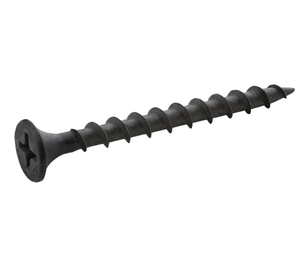 Individual Zeus Fasteners #6 x 1-5/8 inch coarse thread drywall screw highlighting the sharp point and bugle head design for wood framing applications.