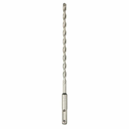 Bosch Bulldog Xtreme 1/4-inch SDS-Plus carbide bit engineered for deep, jam-free drilling through rebar-reinforced concrete.