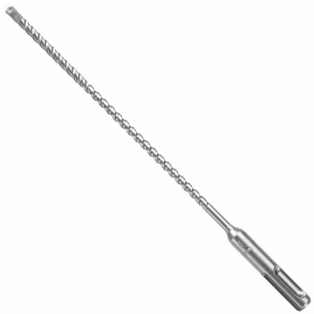 Bosch Bulldog Xtreme extended 3/16-inch SDS-Plus drill bit for deep anchor hole drilling in reinforced concrete.