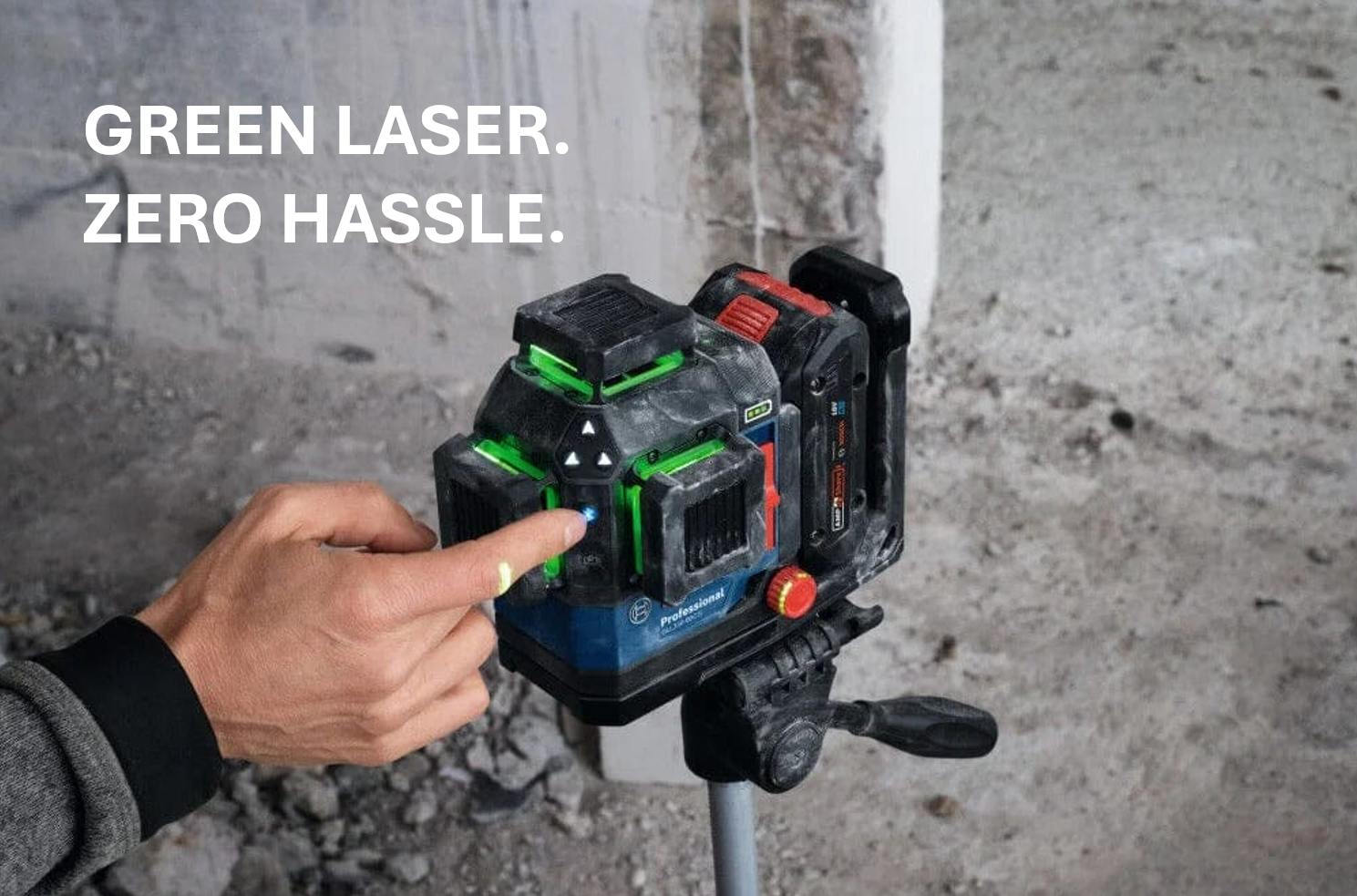 Load video: A promotional video featuring highlights for the Bosch GLL330-80CGL: Ultimate 360° Alignment self leveling laser series of tools.