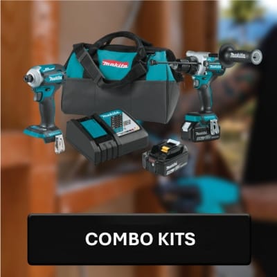 Makeit combo kit with tools and bag on a blurred background