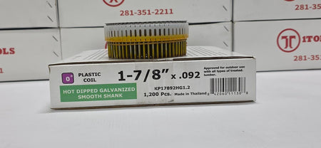 A box of automotive plastic coil springs with one coil spring visible on top, labeled 1-7/8 x .092, 1,200 pieces, on a white surface with branded boxes in the background.