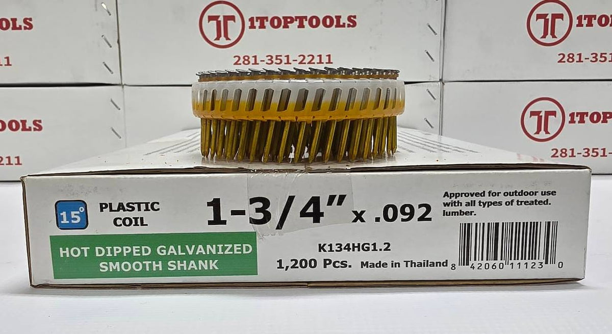 A box of 15-inch hot dipped galvanized smooth shank wire brushes, with one brush displayed on top of the packaging. The box is white with green and blue text, and the background consists of white boxes with the '1TOPTOOLS' logo.