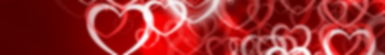 blurry hearts on a red background
