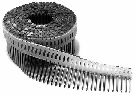 Spot Nails CPD5.5D092G 0-Degree Plastic Insertion Smooth Galvanized coil nails 9000-piece roll close-up view