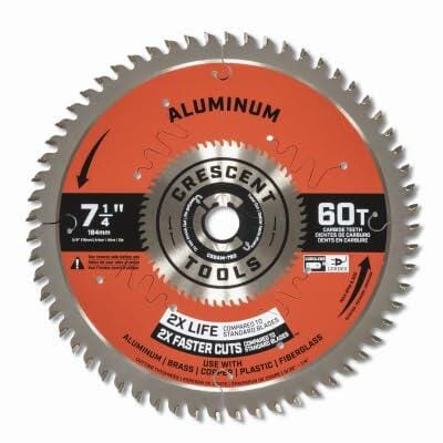 APEX Crescent 7-1/4" 60T MED. Aluminum Blade CSBAM-760 with 60 teeth for cutting aluminum and other materials.