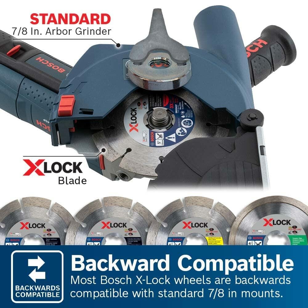 BOSCH DBX641S 6 In. X-LOCK Segmented Rim Diamond Blade compatible with 7/8 In. arbor for pavers and soft brick.