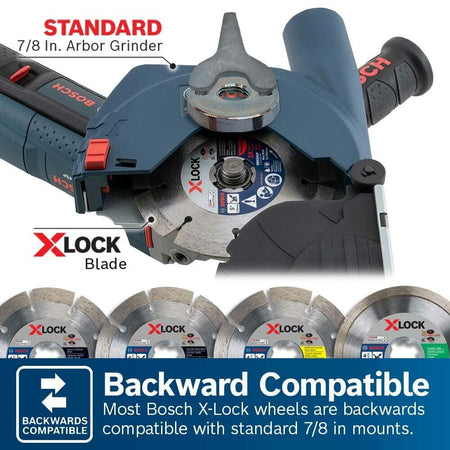 BOSCH DBX641S 6 In. X-LOCK Segmented Rim Diamond Blade compatible with 7/8 In. arbor for pavers and soft brick.