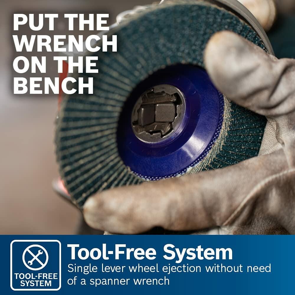 BOSCH DBX641S 6 In. X-LOCK Segmented Rim Diamond Blade with tool-free system and single lever wheel ejection.