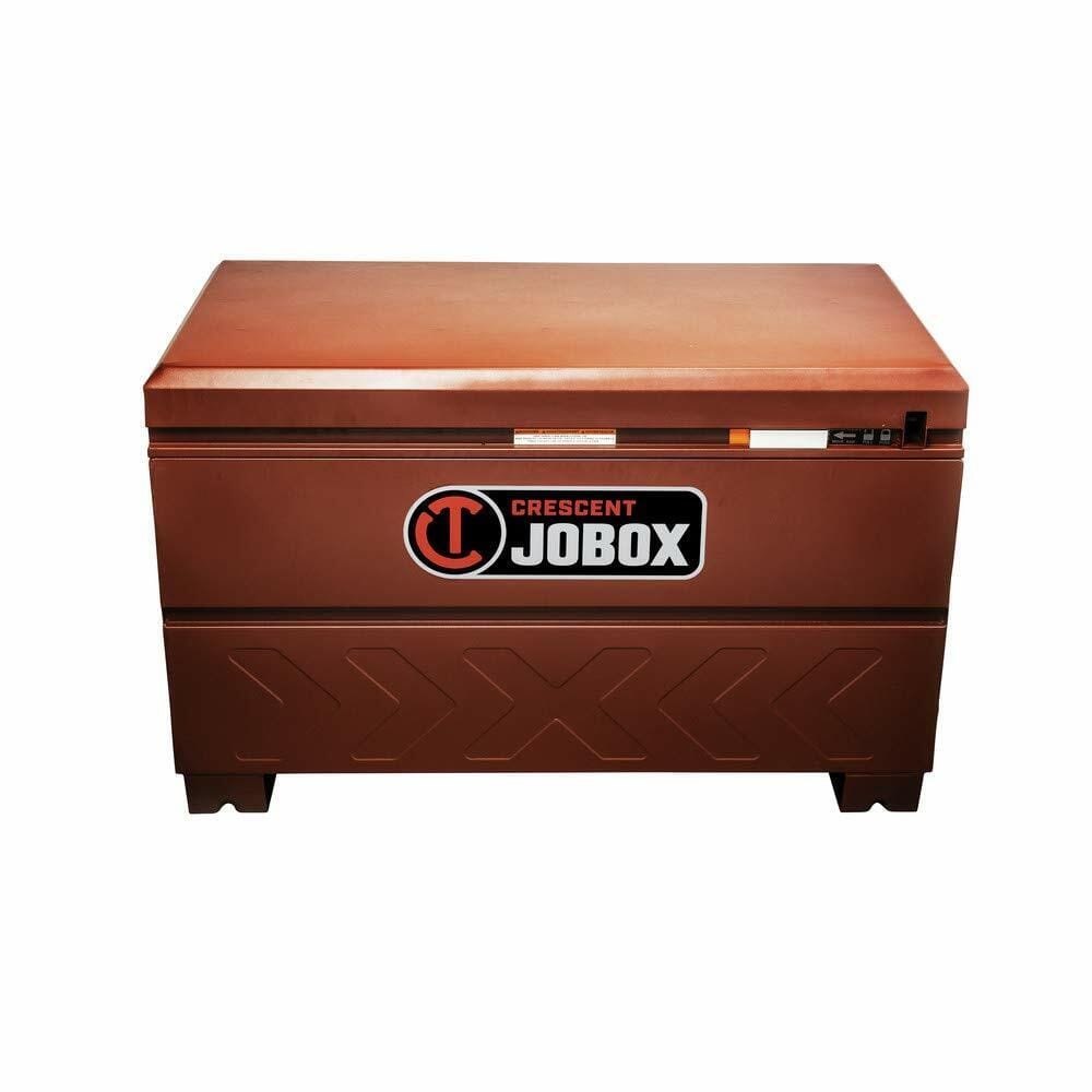Brown tool box with 'Crescent JOBOX' logo on a white background