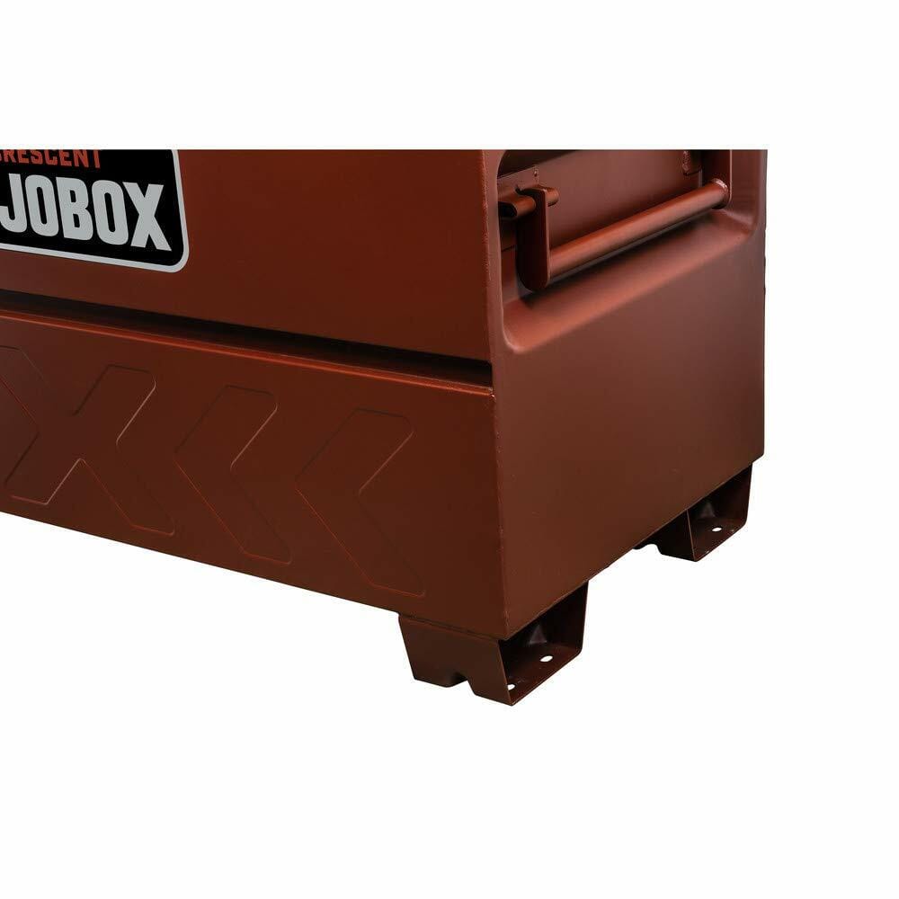 The image shows a Crescent JOBOX Heavy-Duty Chest, specifically identified as a Crescent JOBOX 36in Site-Vault Heavy-Duty Chest (Model 2-652990)