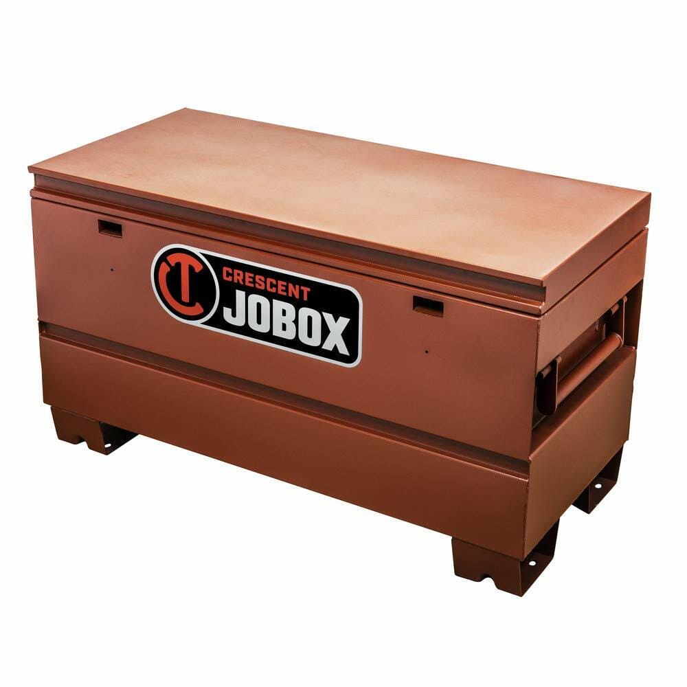 Brown tool box with 'Crescent Jobox' logo on a white background