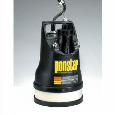 Ponstar 1/2 HP Submersible Water Pump with horizontal outlet and anti-backflow valve for water removal in tight spaces