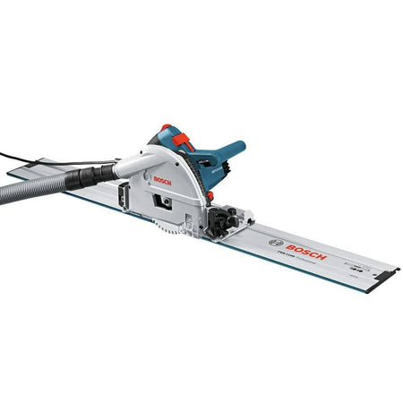 Bosch 13 Amp Corded 6-1/2 Inch Plunge Track Saw with L-Boxx Case and Hose Adapter for Precision Wood Cutting