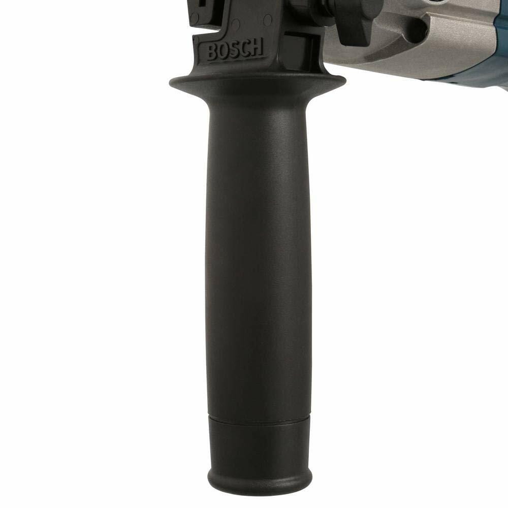 Bosch HD182RT 8.5 Amp Two-Speed Hammer Drill auxiliary handle with ergonomic grip for enhanced control and comfort