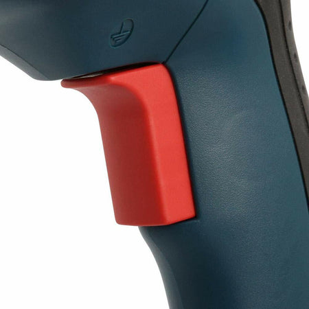 Bosch HD182RT 8.5 Amp Two-Speed Hammer Drill red trigger switch close-up on ergonomic handle