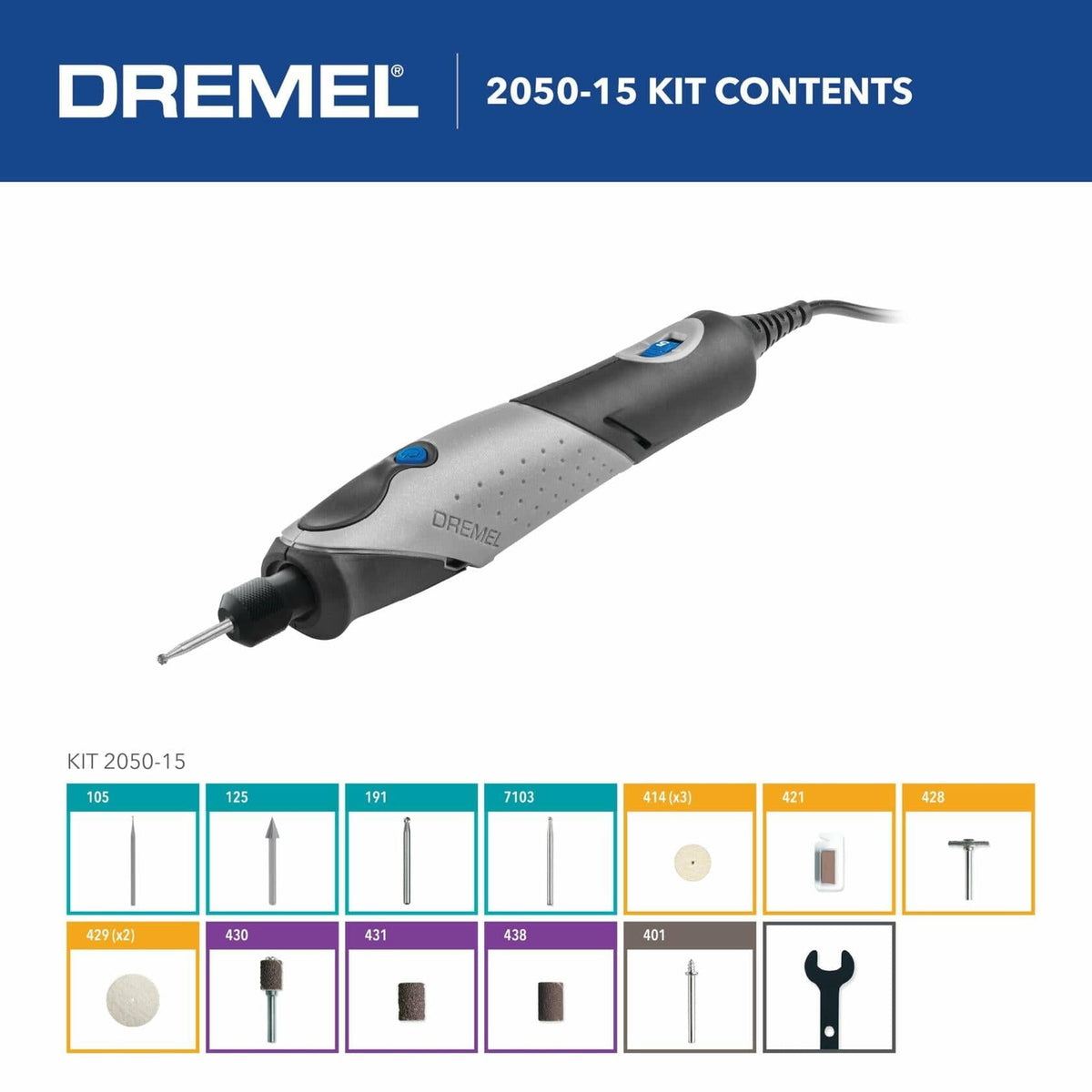 Dremel 2050-15 Stylo+ versatile craft rotary tool kit with multiple attachments for carving, etching, burnishing, and polishing tasks
