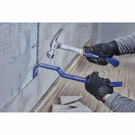 IRWIN 20 OZ Rip Claw Hammer with ergonomic textured grip and solid forged steel construction for durable use