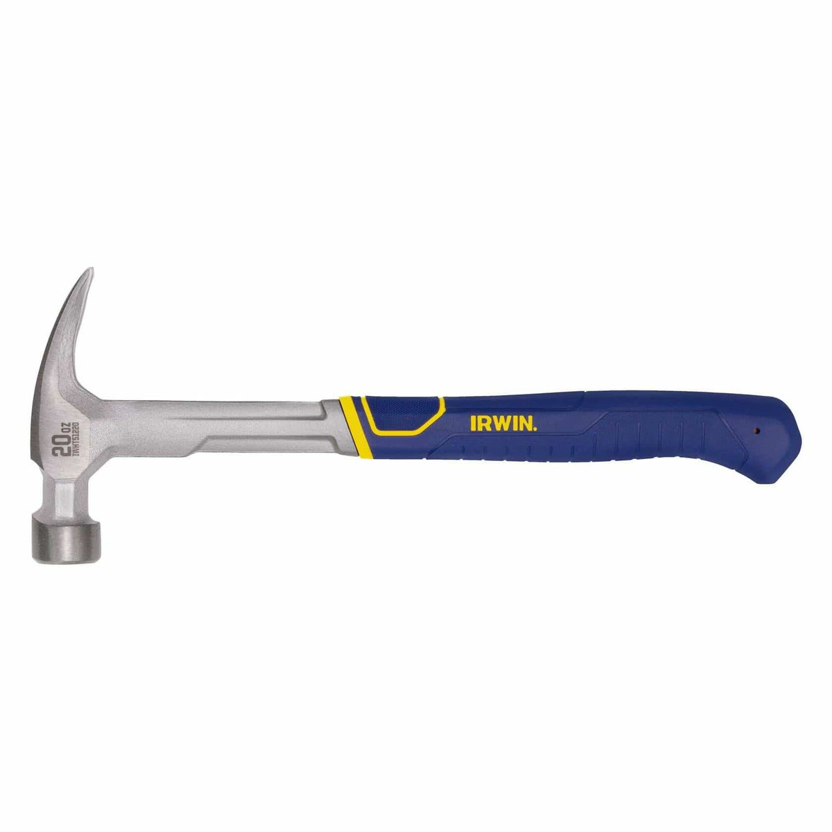 IRWIN 20 OZ Rip Claw Hammer with ergonomic textured grip and solid forged steel construction for durable use