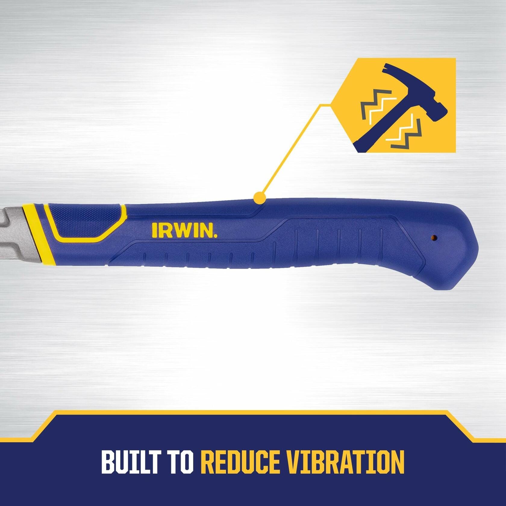IRWIN Hammer Rip Claw 20 OZ Ergonomic Textured Grip designed to reduce vibration for comfortable use