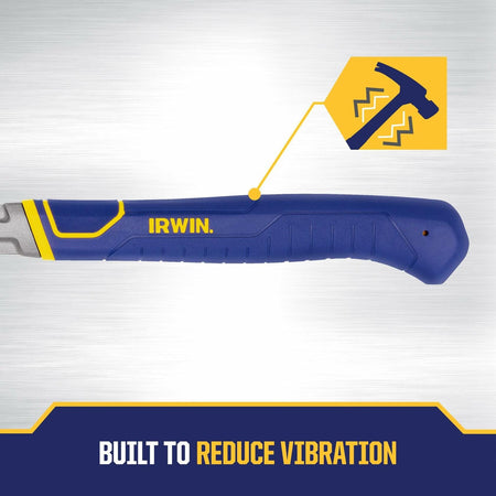 IRWIN Hammer Rip Claw 20 OZ Ergonomic Textured Grip designed to reduce vibration for comfortable use