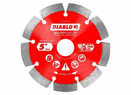 Diablo masonry cut-off blade on a white background