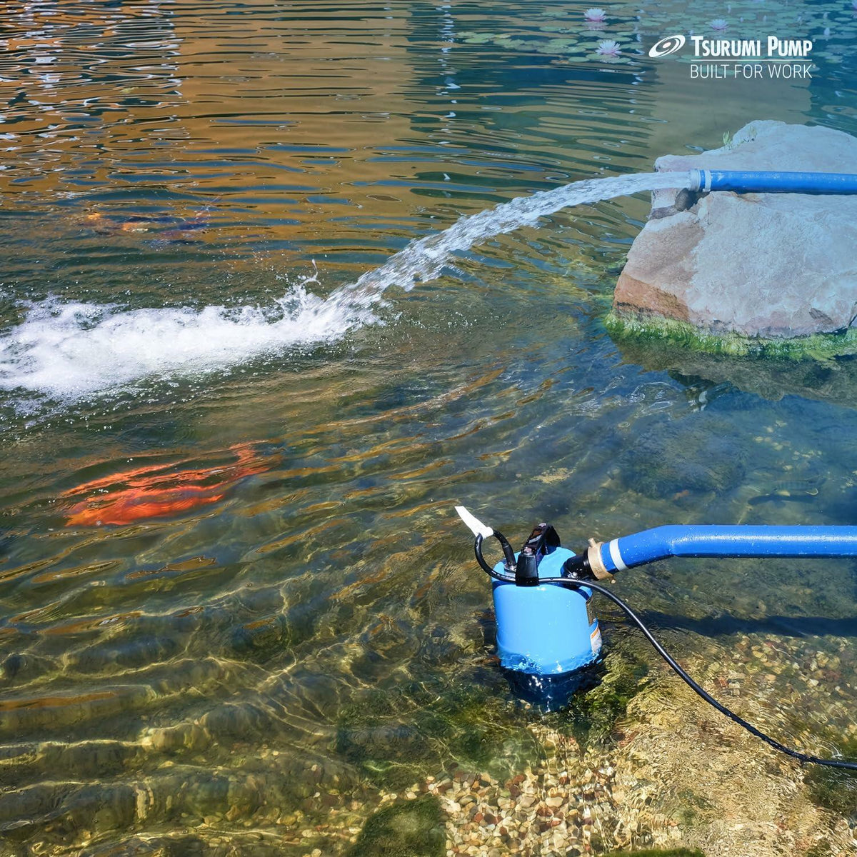 Tsurumi Pump LB-800 1 HP 115V Submersible Dewatering Pump with 2 Inch Discharge and 80 GPM Capacity