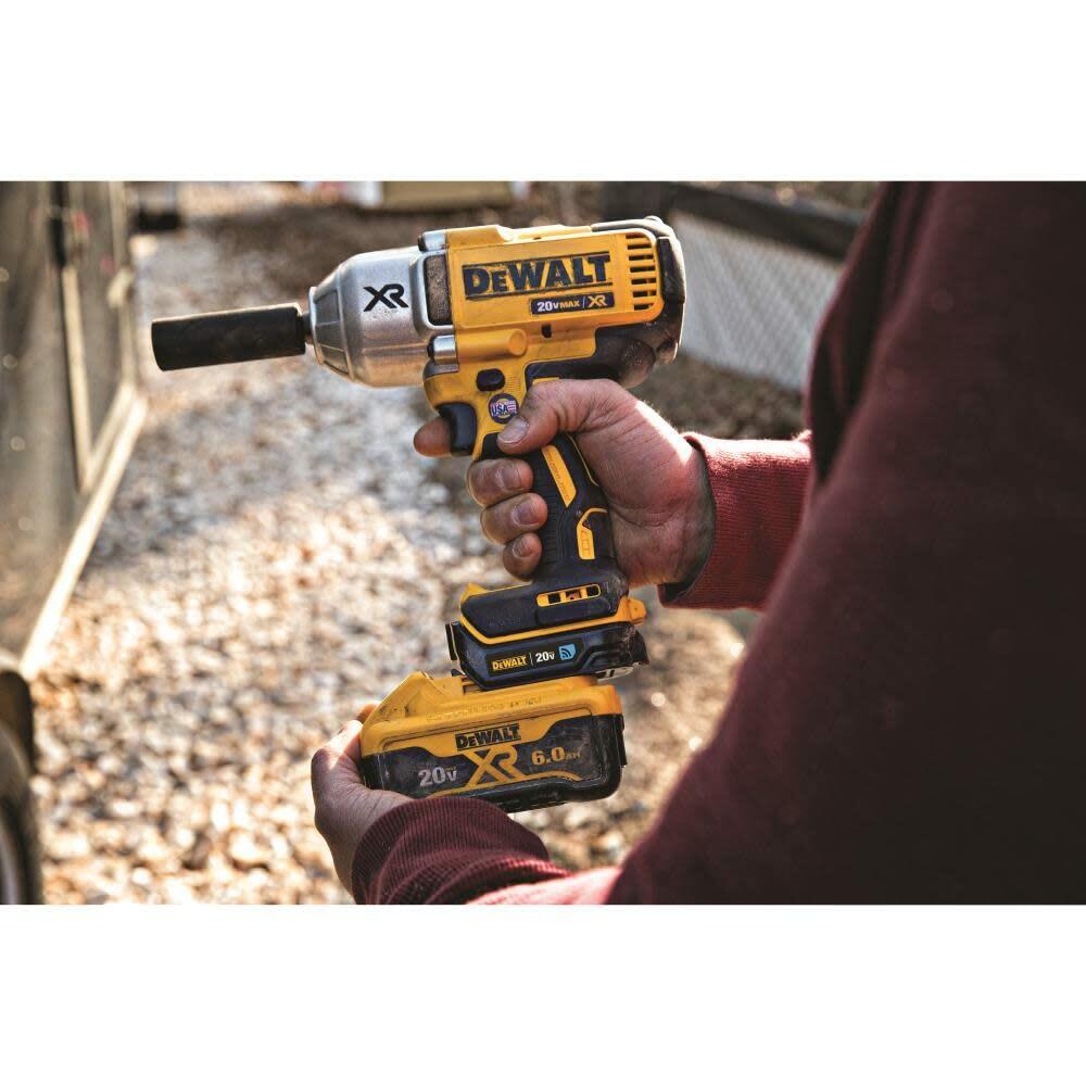 DEWALT 20V XR Cordless Impact Wrench with 6.0Ah Battery for High Torque Performance and Durability