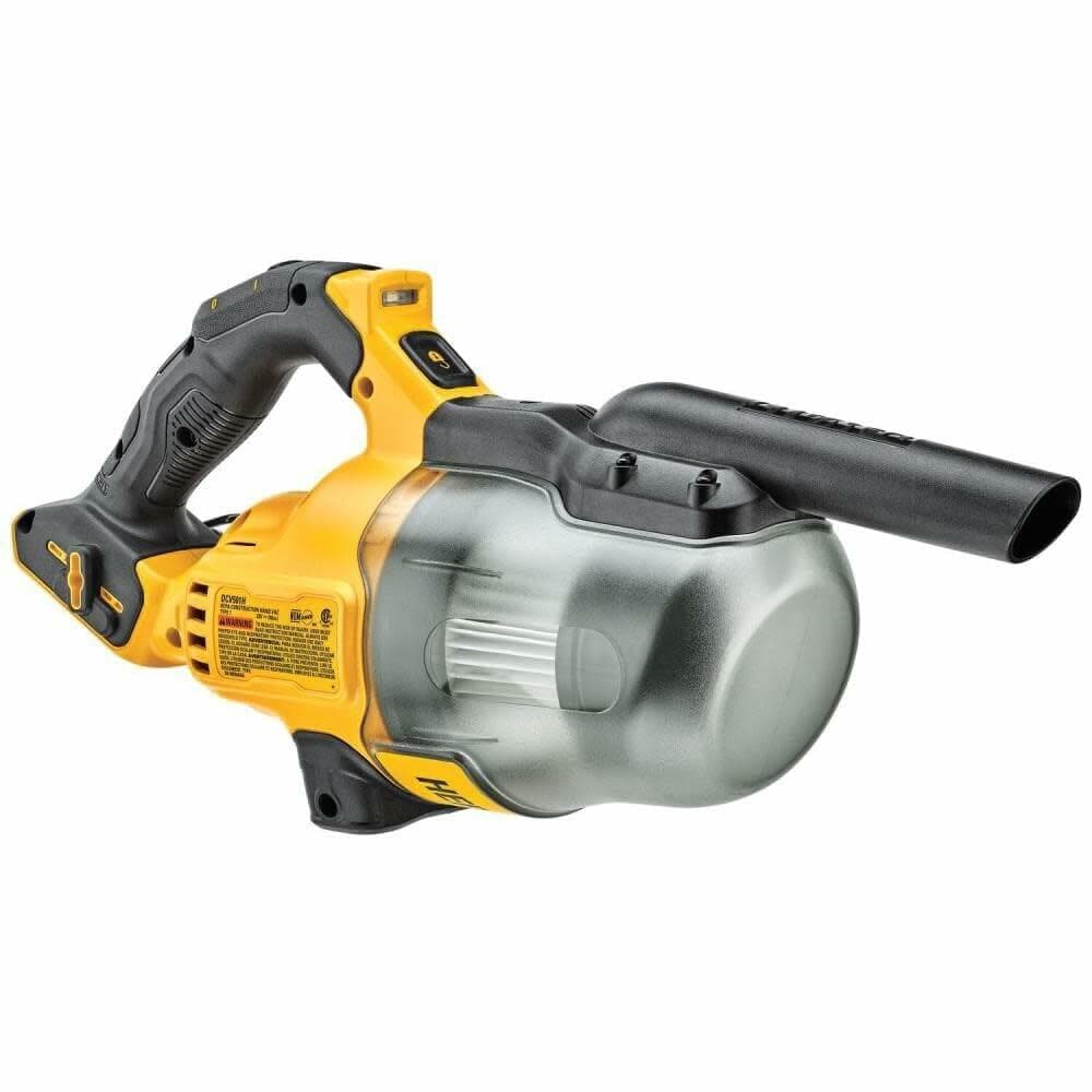 DEWALT 20V MAX Cordless Handheld Dry Vacuum DCV501HB with HEPA Filtration and LED Light for Jobsite Cleanup Bare Tool