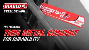Pro Feedback - Diablo 12 TPI Thin Metal Conduit Recip Blade promotional how to video